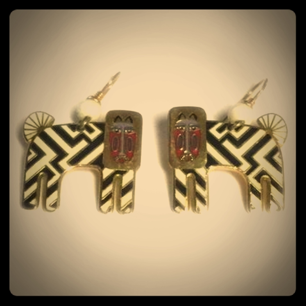 Laurel Burch zzzebra earrings